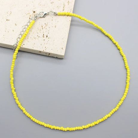 Handmade Seed Bead Colorful Boho Choker Necklace
