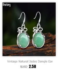Vintage Plumflower Natural Jades Quartz Earrings For Women Antique Silver Plated Lapis Lazuli Tiger Eye Stone Fashion Earring