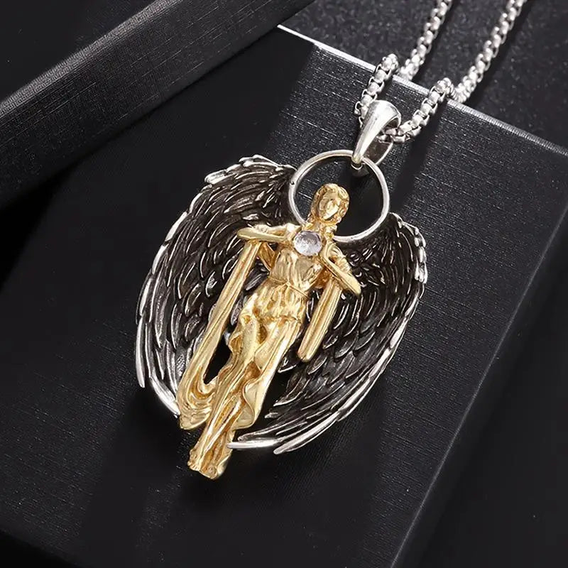 Protection Pendant Necklace Saint Gabriel Holy Order Guardian Angel   Jewelry  Gift Spiritual Support for Men and Women