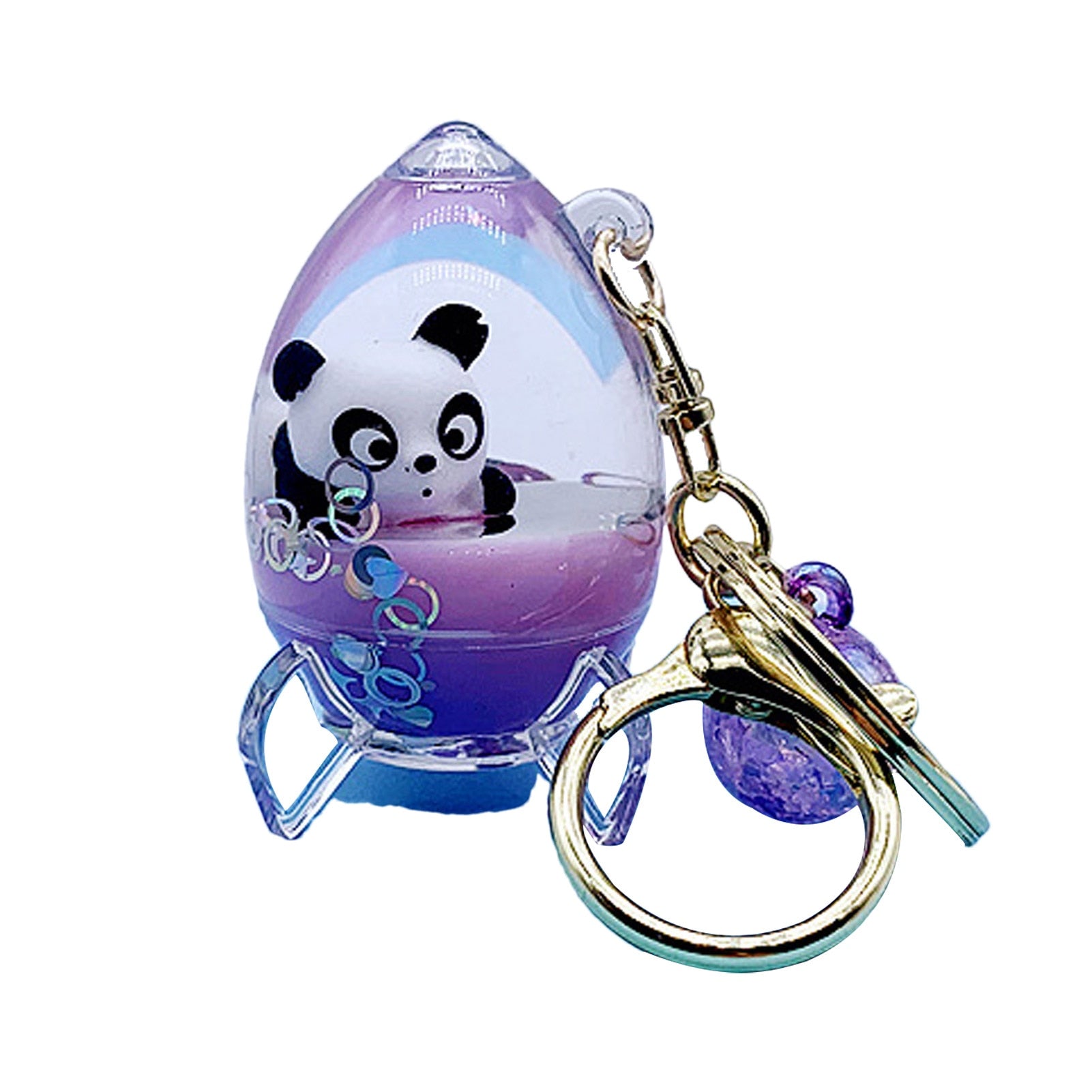 Panda Key Chains Women Cute Astronaut Animal Keychain As Gifts For Girls Astronaut Quicksand Floating Panda Panda Keychain As - Charlie Dolly