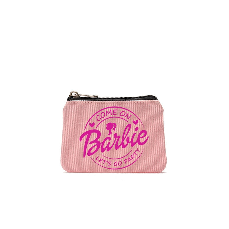 New 30 Styles Kawaii Barbie Coin Purse Anime Children Portable Mini Zipper Canvas Wallet Cartoon Storage Bag Pouch Gifts Toys - Charlie Dolly