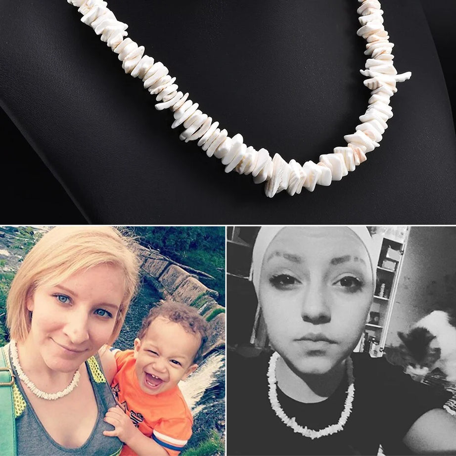 Hawaiian Puka Shell Adjustable Beach Necklace for Kids