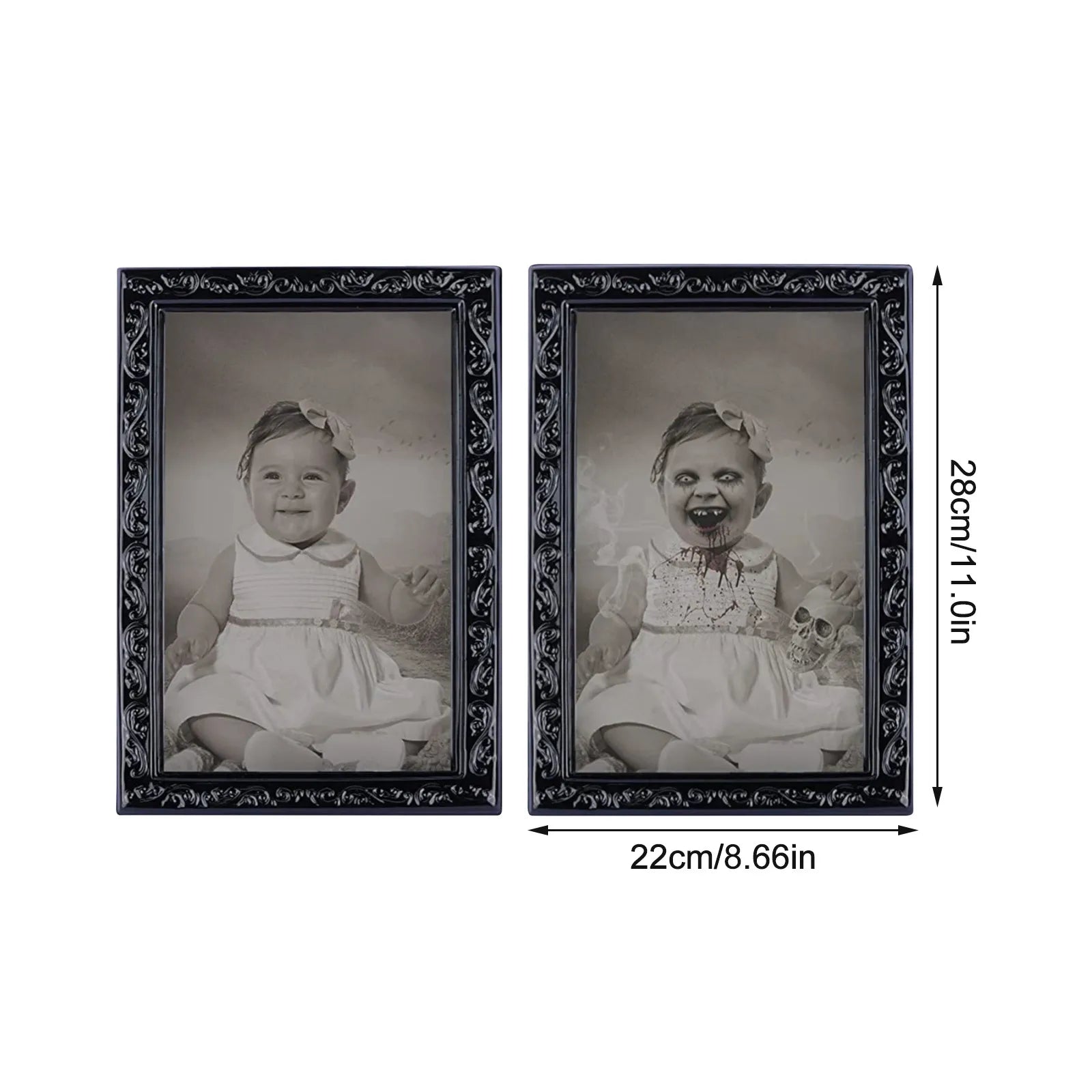 2024 New Horror Picture Frame Lens 3d Face Changing Horror Portraiture Haunted Weird Party Supplies Gifts CumpleañOs Decoracion - Charlie Dolly
