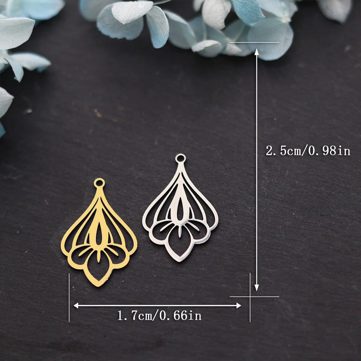 3PCS DIY Amulet Lotus Flower Yogo Buddha Stainless Steel Pendant Charm For Jewelry Making Necklace Religion Crescent diy Supplie