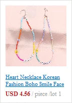 Natural Shell Beads Necklace Korean Fashion Heart Boho Polymer Clay Choker Colorful Pendant Summer Neck  Handmade Female Jewelry