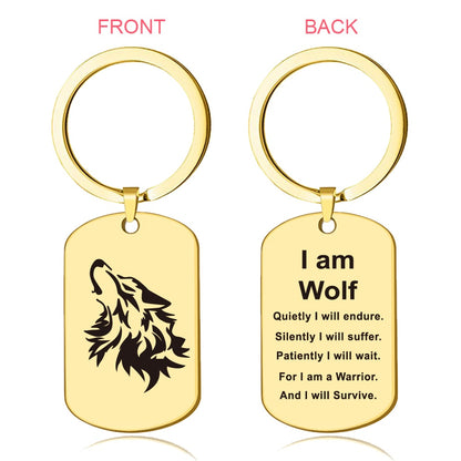 Wolf Friends Key Chains Keyring Keychain Fashion Jewelry Key chain Family Christmas Graduation Gift