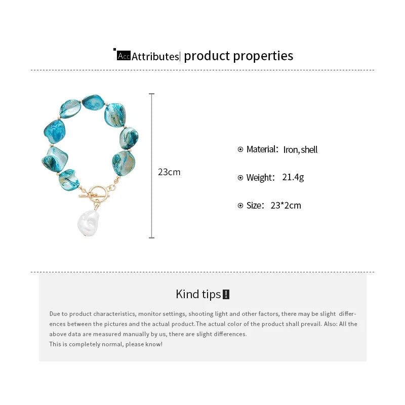 Boho Irregular Shells Tassel Earring Imitation Pearl Starfish Pendant Necklace Beach Vacation Style Fashion Women's Jewelry SetB