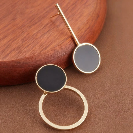 Asymmetric Geometric Hoop Statement Earrings Jewelry