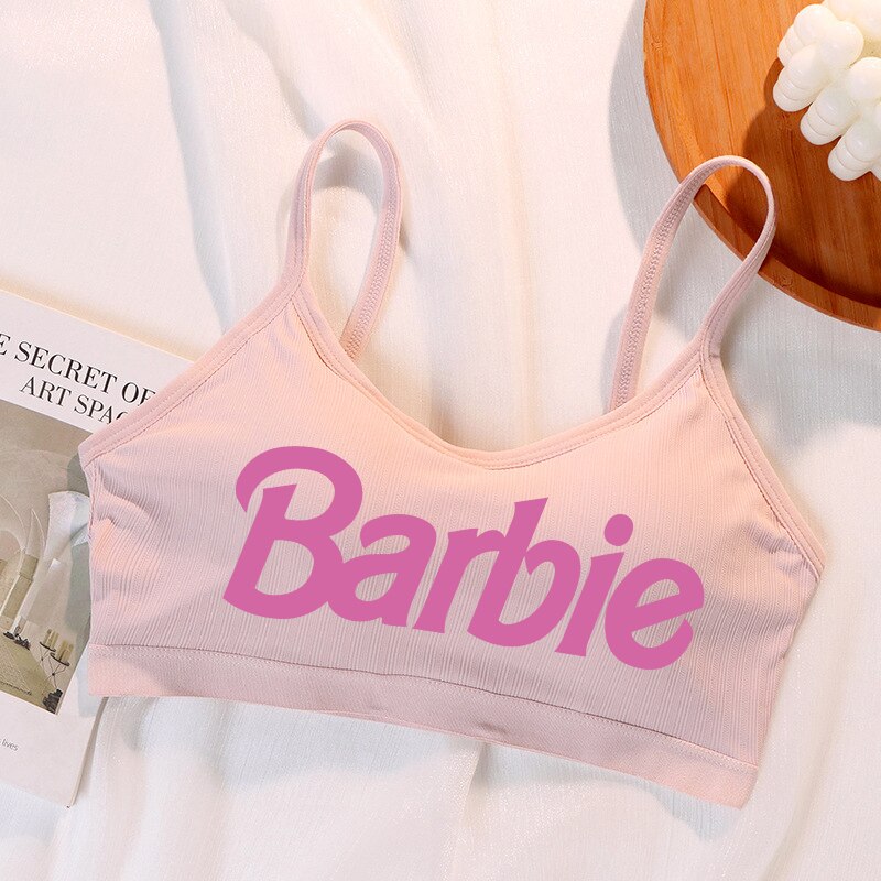 Sexy Barbie Girls Bra Underwear Kawaii Anime Ladies Sports Crop Tops Vest Women Breathable Sleeveless Camisole Bralette Gift Toy
