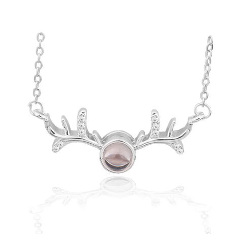 Projection Necklace, I Love You in 100 Languages, Zircon Heart Pendant Gift