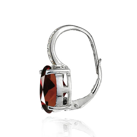 925 Sterling Silver Gemstone Hoop Earrings, Colorful CZ 18K Gold-Plated Jewelry
