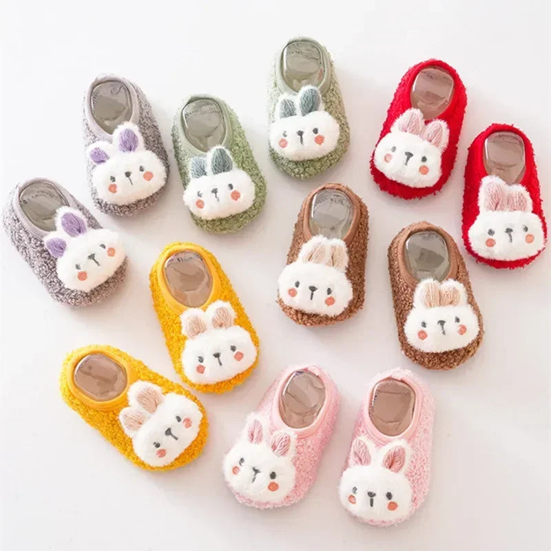 Warm Plush Baby Slippers Autumn Winter Toddler Floor Sock Shoes Boy Girl Children Soft Anti-slip Walking Shoes Indoor Kids Shoes - Charlie Dolly