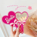 Cartoon Barbie Letter Makeup Mirror Anime Fashion Women Hand Held Shape Bow Tie Mirrors Anime Y2K Girls Dressup Accessory Gift - Charlie Dolly
