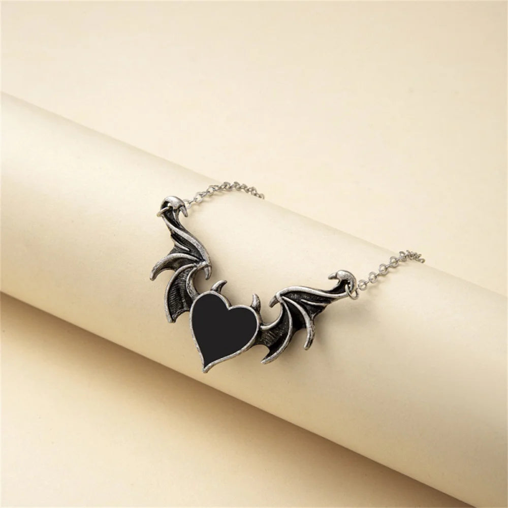Gothic Bat Necklace for Women Men Punk Hip Hop Rock Vintage Metal Pendant Necklace Party Halloween Jewelry Gifts Cool Thing 2023 - Charlie Dolly