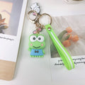 Hello Kitty Sanrio Kuromi Penguin Frog Dog Cat Cute Keychains with Fluffy Rabbit Fur Ball Women Girl Bag Pendant Keyring Gifts - Charlie Dolly
