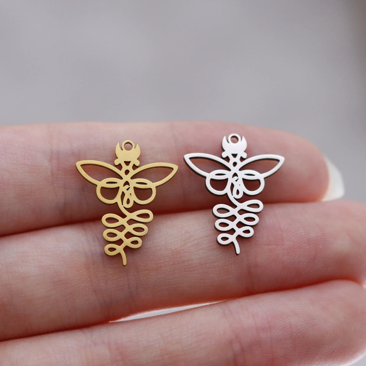 3pcs Glasses Charms DIY Earring Necklace Bracelet Unicycle Love House Hamsa Hand Lotus Flower Pendant For Jewelry Making
