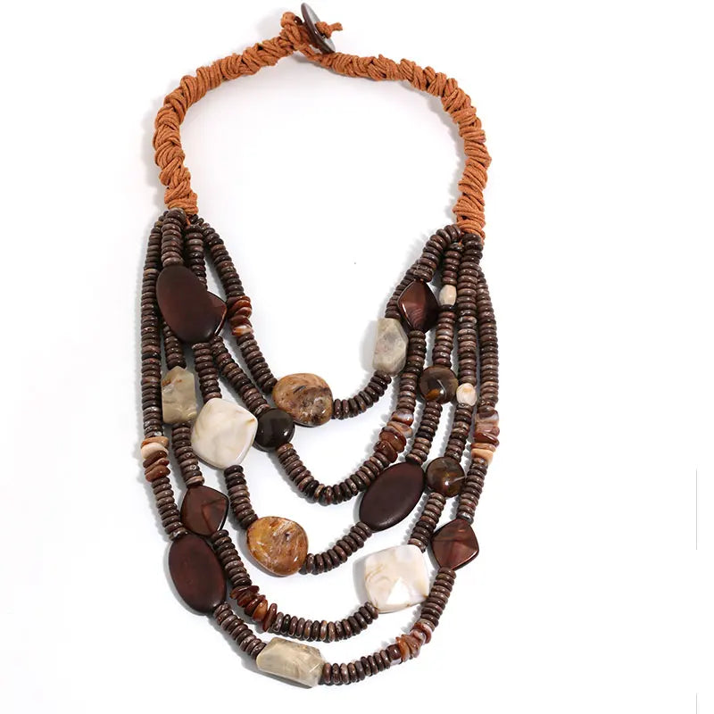 Beaded Multilayer Party Statement Necklace Jewelry