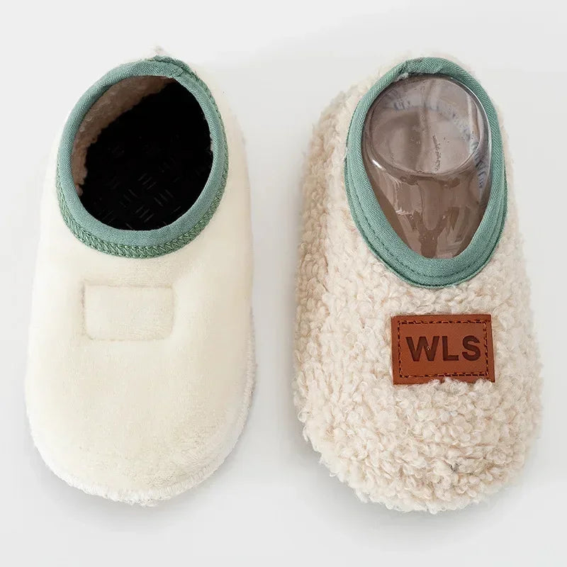 Winter Warm Baby Slippers Toddler Plush Floor Sock Shoes Boys Girl Children Soft Anti-slip Walking Shoes Indoor Home Kids Shoes - Charlie Dolly