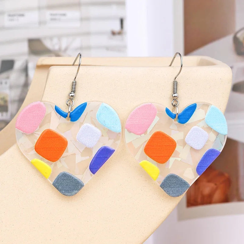 Japan Style Fashion Acrylic Tanjiro Earrings Demon Earrings Anime Cosplay Hanafuda Drop Long Earrings for Women Girls Jewelry - Charlie Dolly