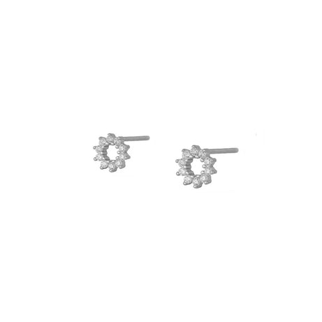 Gold Plated Hoop Stud Ear Cuff Earrings Set Jewelry