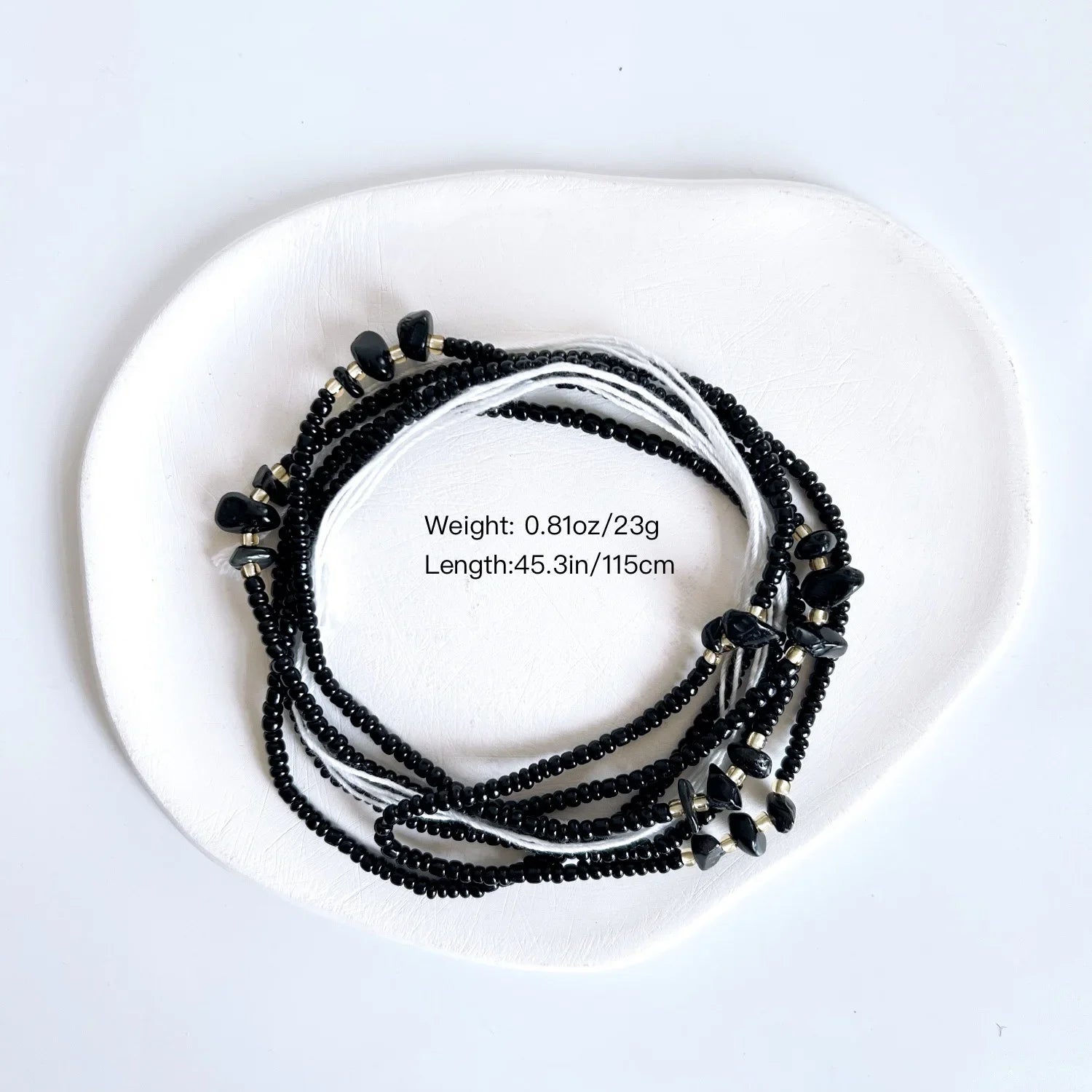 Boho Natural Crystal Crushed Stone Beaded Waist Chain for Women Summer 115cm Handmade Colorful Seed Beads Body Jewelry Gift