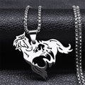 Horse Head Pendant Necklace for Women/Men Stainless Steel Animal Horse Accessories Chain Necklaces Jewelry colar masculino N2026 - Charlie Dolly