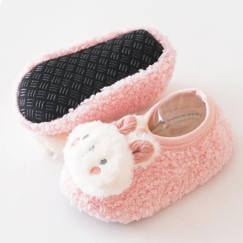 Warm Plush Baby Slippers Autumn Winter Toddler Floor Sock Shoes Boy Girl Children Soft Anti-slip Walking Shoes Indoor Kids Shoes - Charlie Dolly