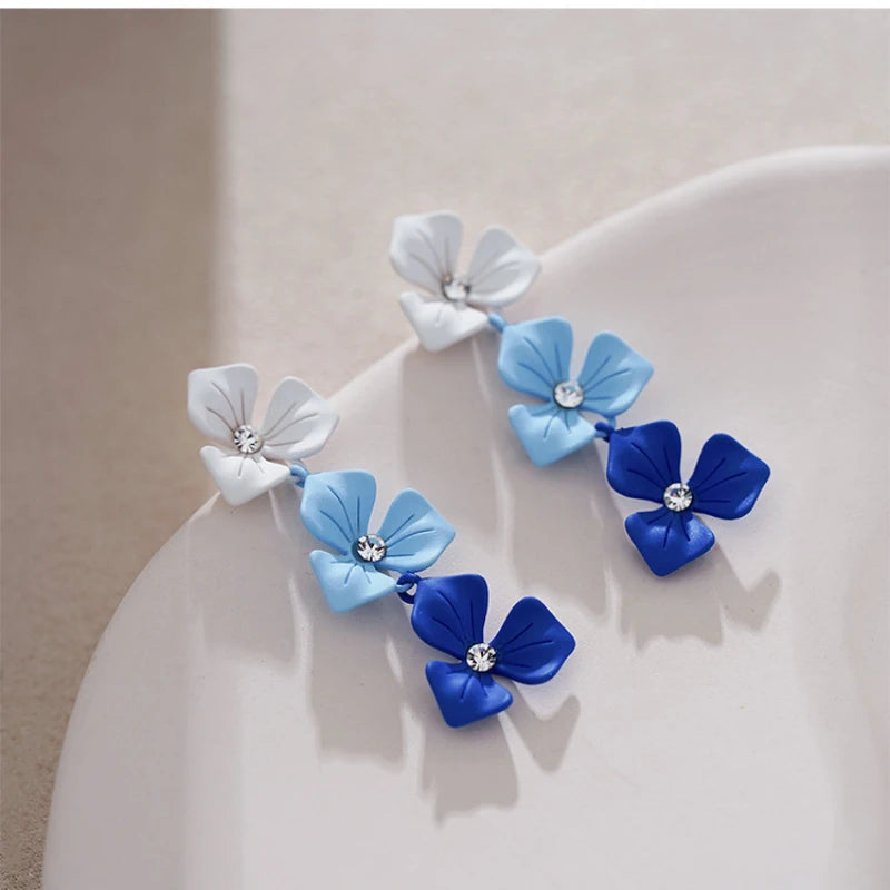 Floral Stud Earrings Cute Chic Boho Unique Trendy for Women, Trendy Chic Lightweight Earring, Daily Evening Gift Wedding Party