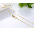 Genuine 14k Gold Color Necklace For Women Water Wave Chain Snake Bone/starry/Cross Chain 18 inches Necklace Pendant Fine Jewelry - Charlie Dolly