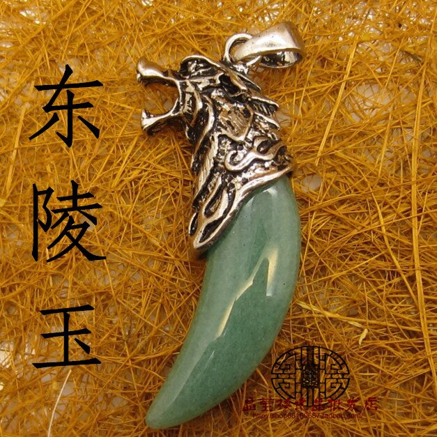 Wolf Tooth Shape Crystal Moonstone Sand Stone Turquoise Aventurine Malachite Amethysts Onyx Pendant Gem Tiger Eye Stone Necklace - Charlie Dolly