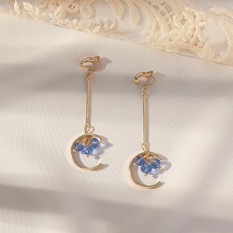 Ear Clips Without Pierced Ears Female Temperament Long Simple Ear Jewelry Thin Earrings Temperament Fashionable Exquisite - Charlie Dolly