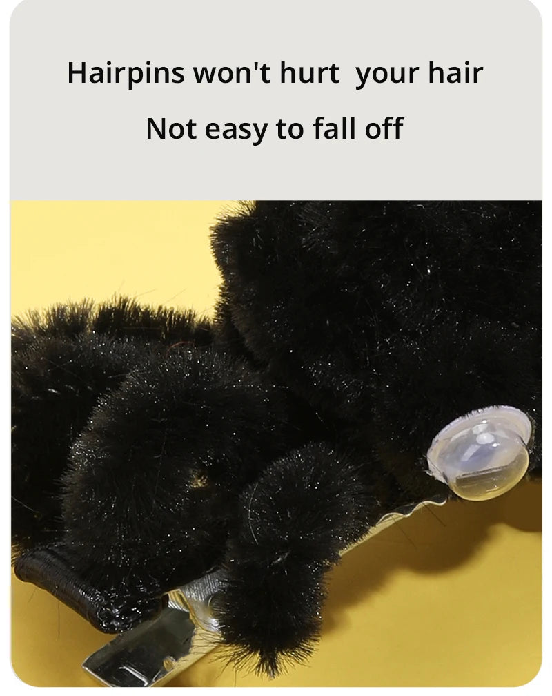 ncmama 2Pcs Halloween Spider Hair Clips For Baby Girls Cute Animal Hairpin Barrettes Kids Headdress Hair Accessories Party Decor - Charlie Dolly