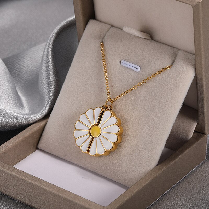 You Are My Sunshine Sunflower Necklaces Pendant For Women Gold Color Daisy Choker Necklaces Charm Jewelry Gift trending products - Charlie Dolly