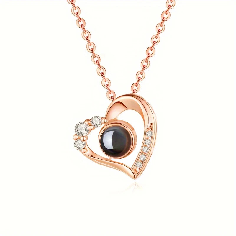 Projection Necklace 100 Languages I Love You Pendant Necklaces For Lover Girlfriend 2026 Creative Couple Romantic Jewelry Gifts