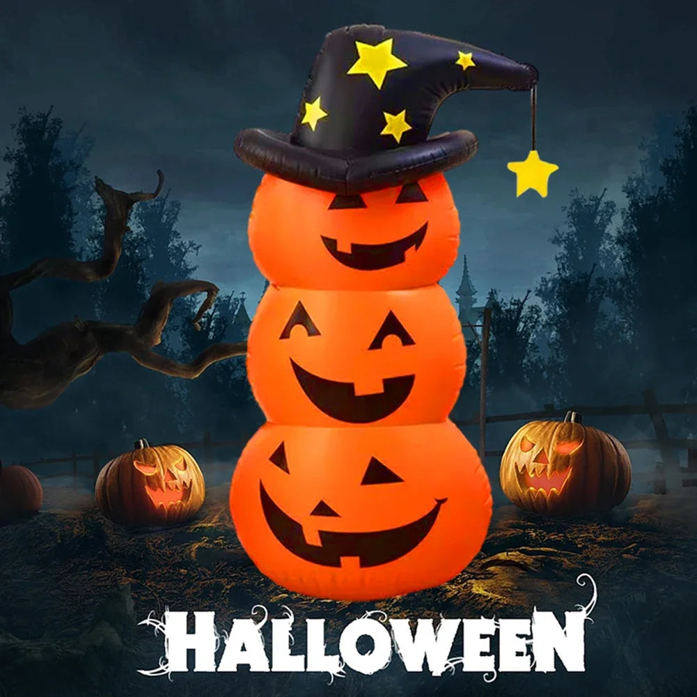 Halloween Standing Inflatable Pumpkin Windproof Stacked Pumpkins Festival Theme Party House Outdoor Courtyard Tumbler Toy Props - Charlie Dolly