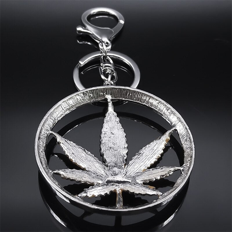 Fashion Crystal Keychain Maple Leaves Pendants Key Ring Alloy Multiple Colors Key Holder Bag Accessories Jewelry Souvenir Gifts - Charlie Dolly