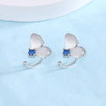 1 Pcs Double Butterfly Zircon Ear Cuffs Clip For Women Girl Cute Vintage Fake Piercing Earrings Silver Color Jewelry Gifts - Charlie Dolly