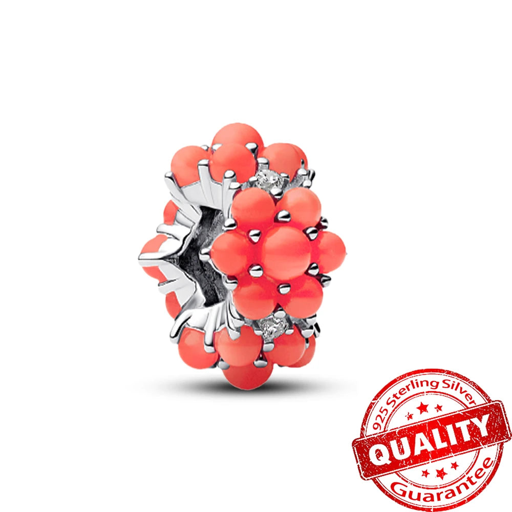 High Quality 925 Sterling Silver Lotus Coral Seahorse Love Cube Fortune Bag Pendant Fit DIY Bracelet Necklace Wedding Party Gift