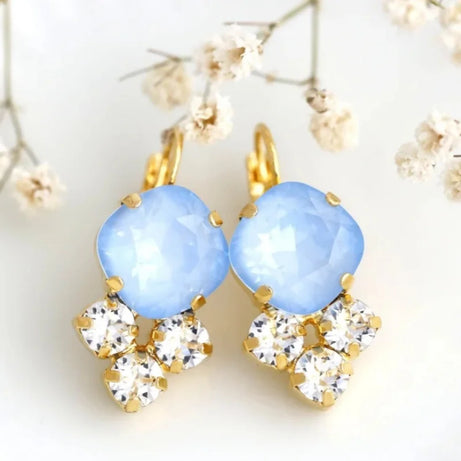 Rainbow Crystal Geometric Dangle Earrings Jewelry