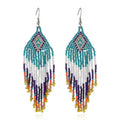 LIMAX New Arrival Colored Beads Earrings Niche Ethnic Style Handmade Jewelry Personality Bohemian Tassel Earrings - Charlie Dolly