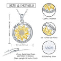 You are My Sunshine Sunflower Necklace 925 Sterling Silver Infinity Spinner Anxiety Pendant Birthday Jewelry Gifts for Women Mom - Charlie Dolly