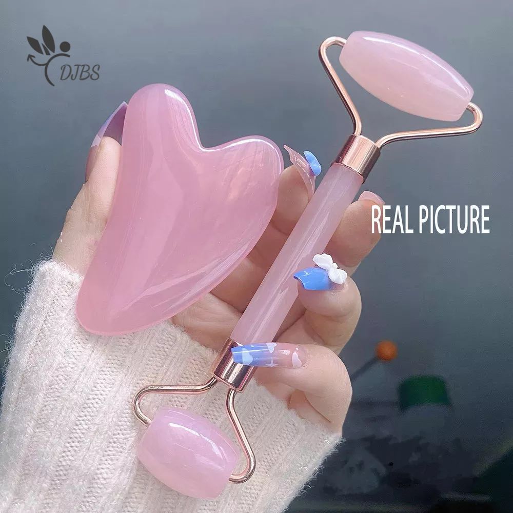 Pink Beeswax Gua Sha Tools Massager For Face Facial Skin Care Roller Guoache Scraper Set Beauty Health Tools - Charlie Dolly
