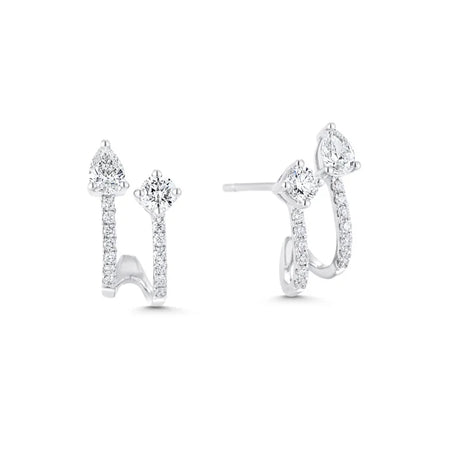 Gold Plated Cubic Zirconia Stud Earrings Jewelry