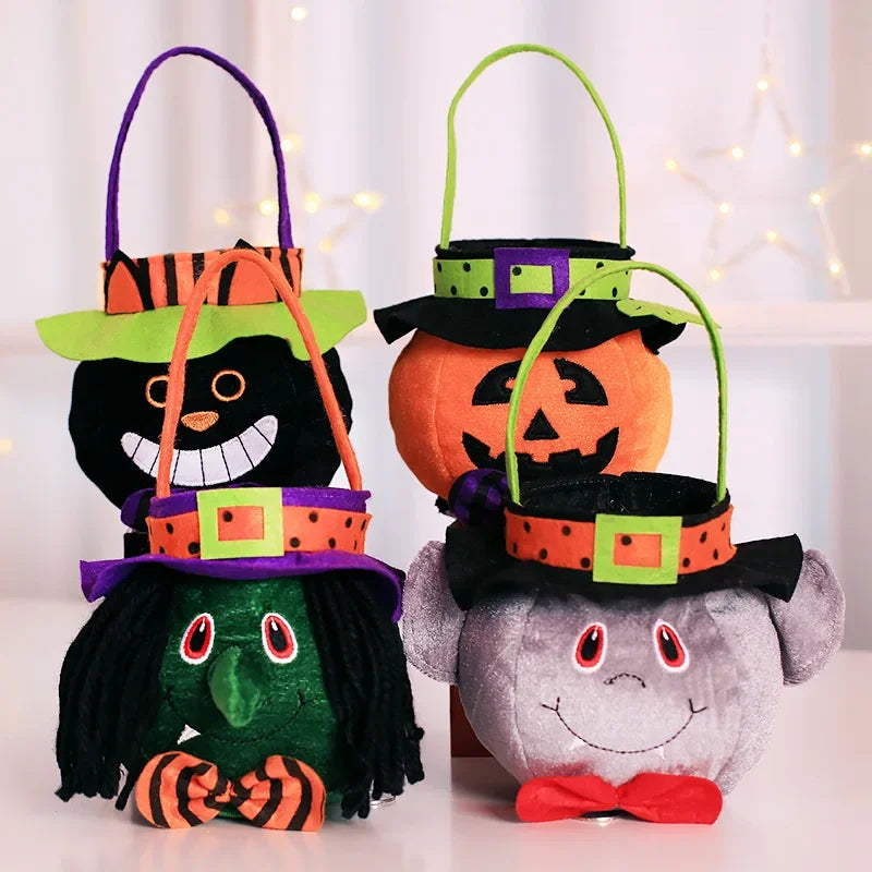 Halloween Hand Bag Witch Pumpkin Trick Or Treat Party Horror Ghost Festival Parti Happy Helloween Day Decor For Home 2024 Boo