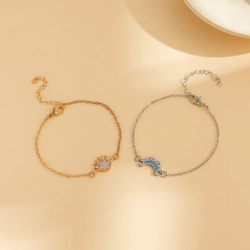 New Stainless Steel Magnetic Sun Moon Couple Necklace Fashion Chain for Men and Women Good Friend Gifts Trend Jewelry