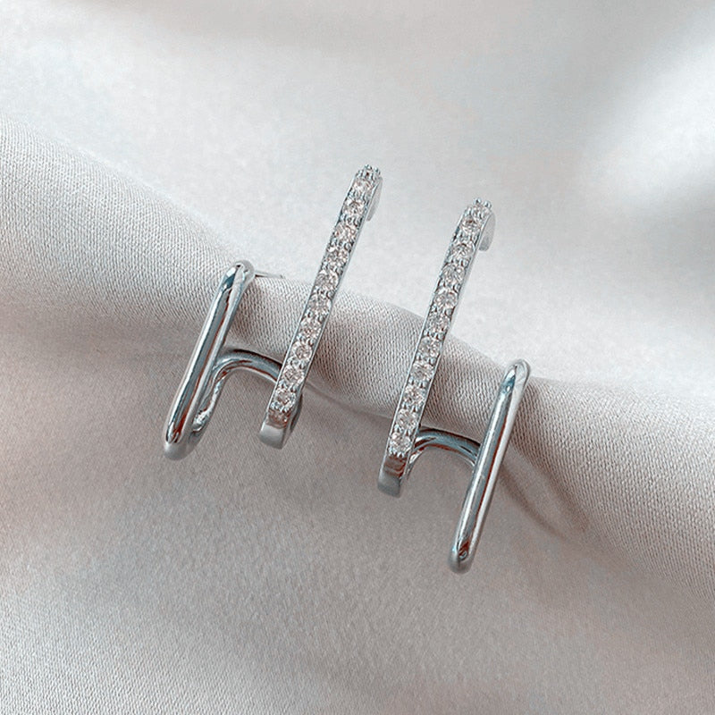 Fashion Exquisite Rhinestone Decor Ear Cuff earring for Woman  2023 New Arrival Christmas Gift stud earrings - Charlie Dolly