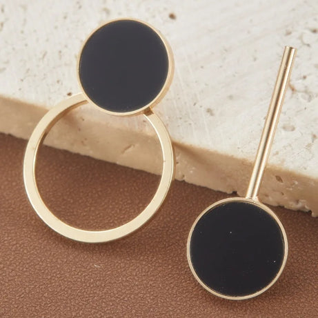 Asymmetric Geometric Hoop Statement Earrings Jewelry