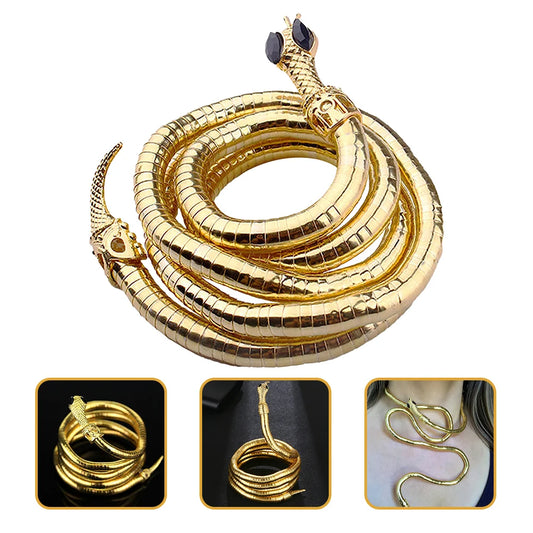 Flexible Snake Bracelet Accessory for Women Halloween Punk Bangle Bendable Necklace