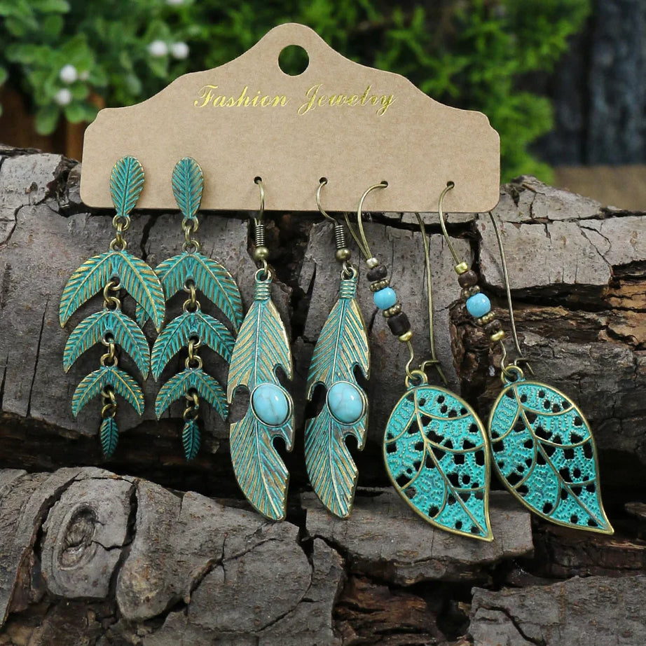 Antique Round Vintage Drop Earrings Jewelry