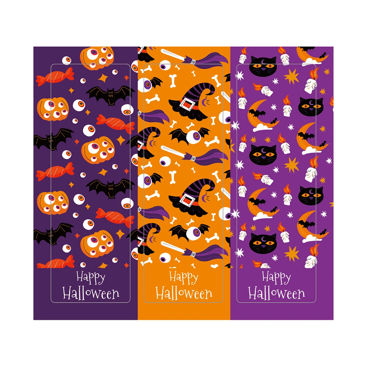 90pcs Halloween Gift Wrap Sealing Stickers,Pumpkin Ghost Design Gift Box Sealing Labels Sticker Halloween Candy Party Supplies - Charlie Dolly